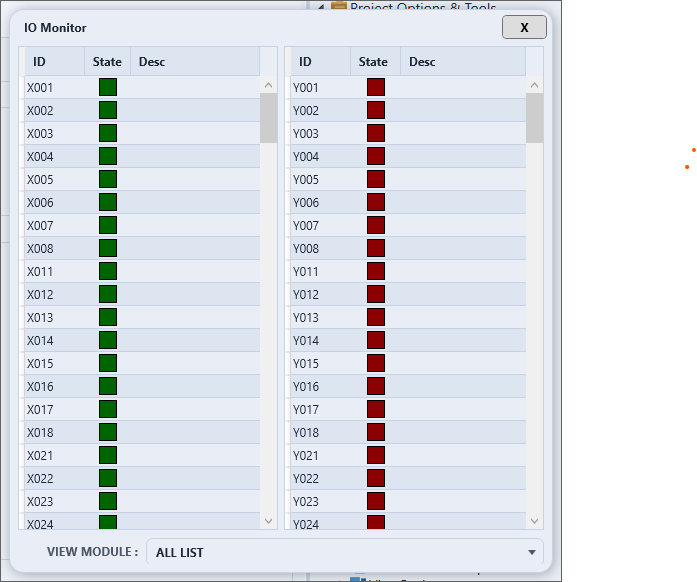 IO Monitor screen